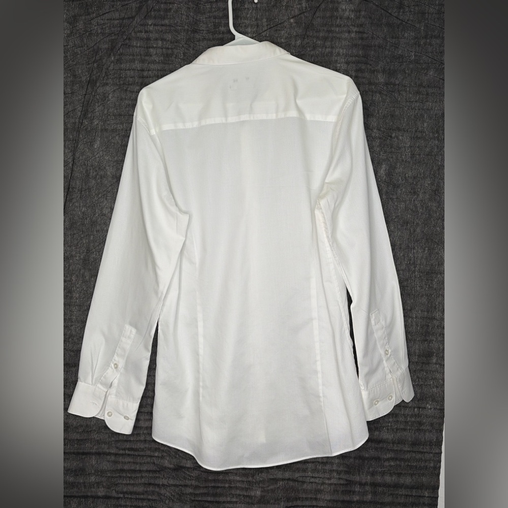 Bar III White Dress Shirt Slim Fit Stretch men’s size L 16–16.5 34–35(A215)✨ - Picture 7 of 9